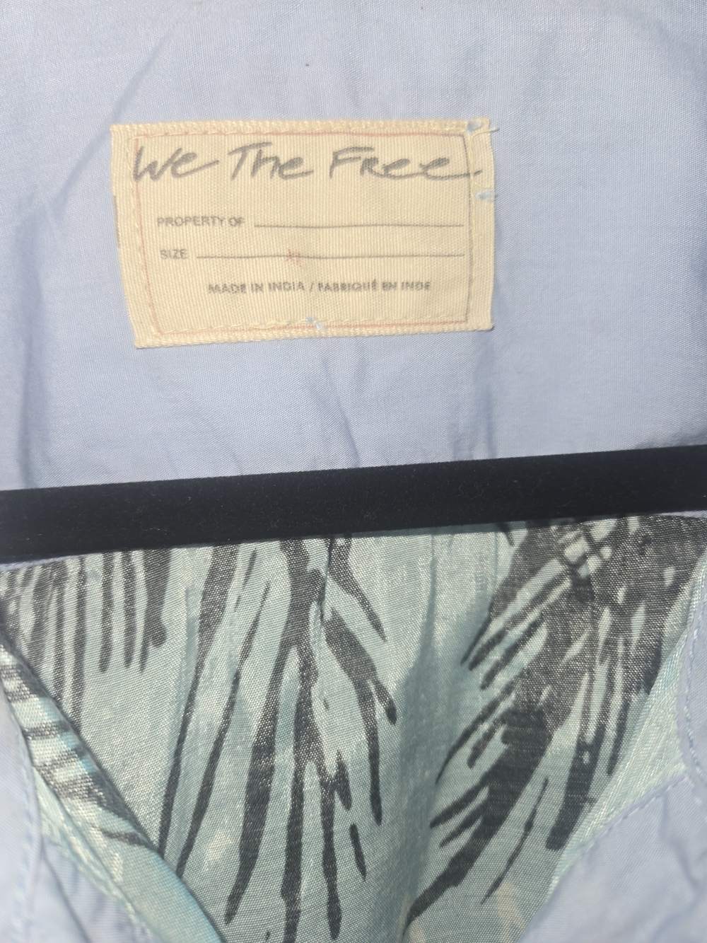 FREE PEOPLE Light Blue Hawaiian Floral Camp Shirt SIZE XL - Picture 3 of 7